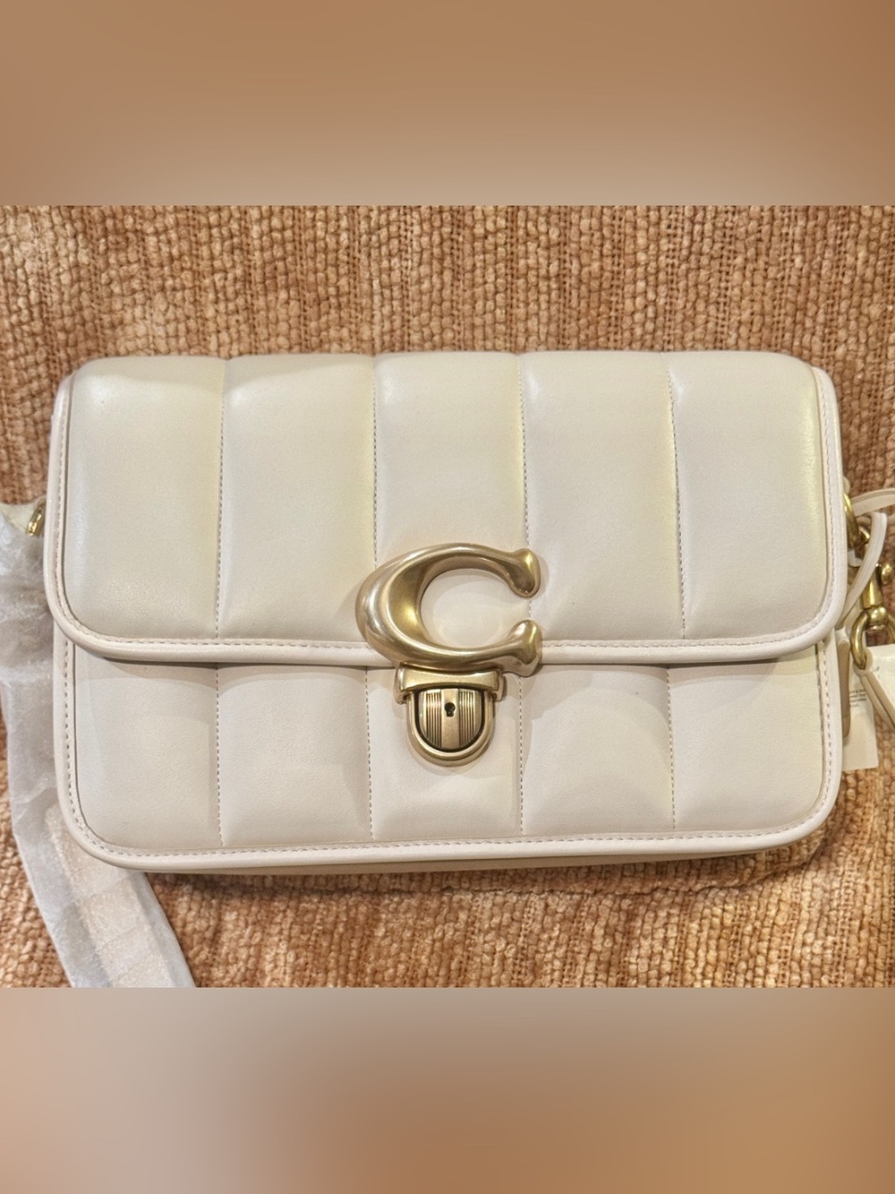 COACH QUILTED CHALK STUDIO BAG